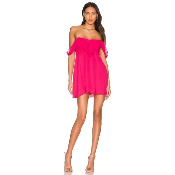 MORE TO COME Dresses & Skirts - MORE TO COME Makaela Babydoll Dress in Hot Pink